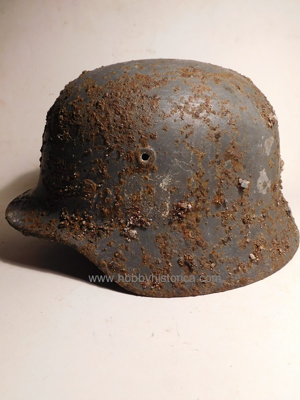 hobbyhistorica battlefield find relic hunting m40 helmet german helmet single decal heer winter camo relic helmet