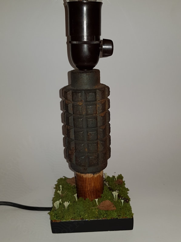 hobbyhistorica pomz-2 lamp relic art relic lamp ww2 art art metal detecting relic hunting man cave