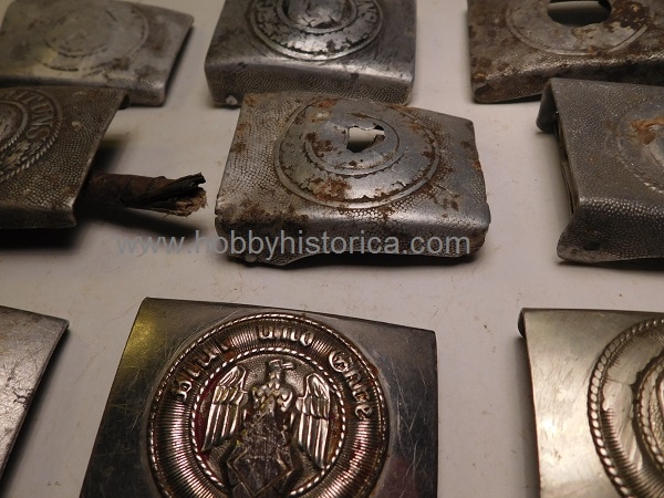 belt buckles ww2 partizan frontline finds metal detecting finds Denazified belt buckles, partizan buckles, battlefield relics, hobbyhistorica