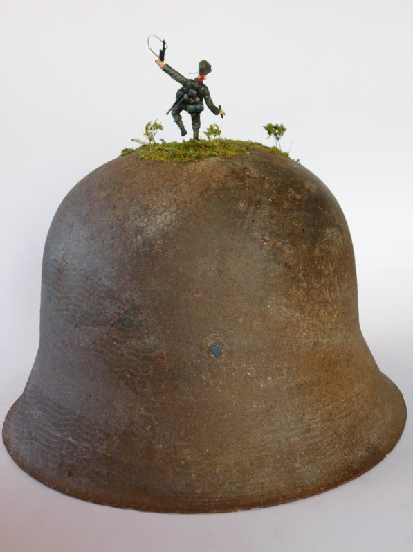 hobbyhistorica ww2 miniature modelling trauma yngve sjødin inka holmes diorama relic art kurland kessel stalingrad german helmet