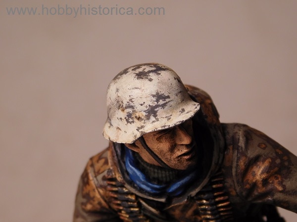 hobbyhistorica art miniature modelling ww2 kurland kessel latvian legionaire ss camo winter camo helmet world war 2